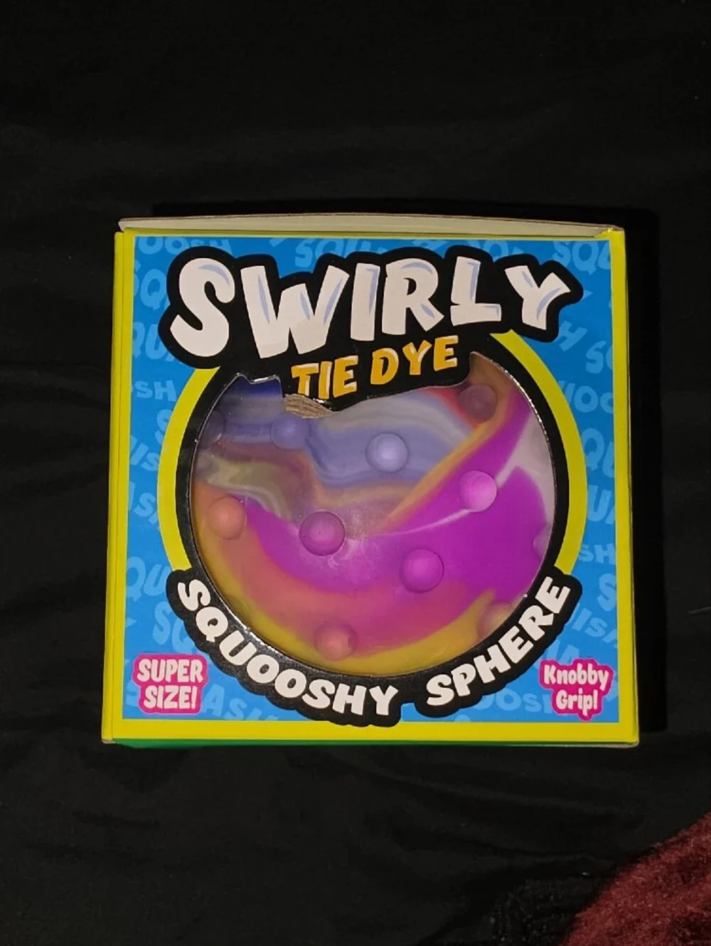 Swirly Tie Dye Squooshy Sphere - Pink & Blue